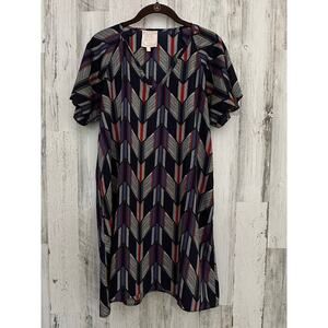Sincerely Mary Shift Dress Womens Size Medium Multicolored Geometric Print USA